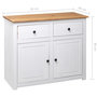 Voir la diapositive 6 : VIDAXL Buffet Blanc 93x40x80 cm Pin Gamme Panama