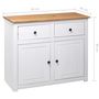 Voir la diapositive 6 : VIDAXL Buffet Blanc 93x40x80 cm Pin Gamme Panama