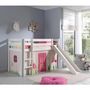 Voir la diapositive 2 : Paris Prix Lit Enfant Avec Toboggan  Pino Spring  90x200cm Blanc