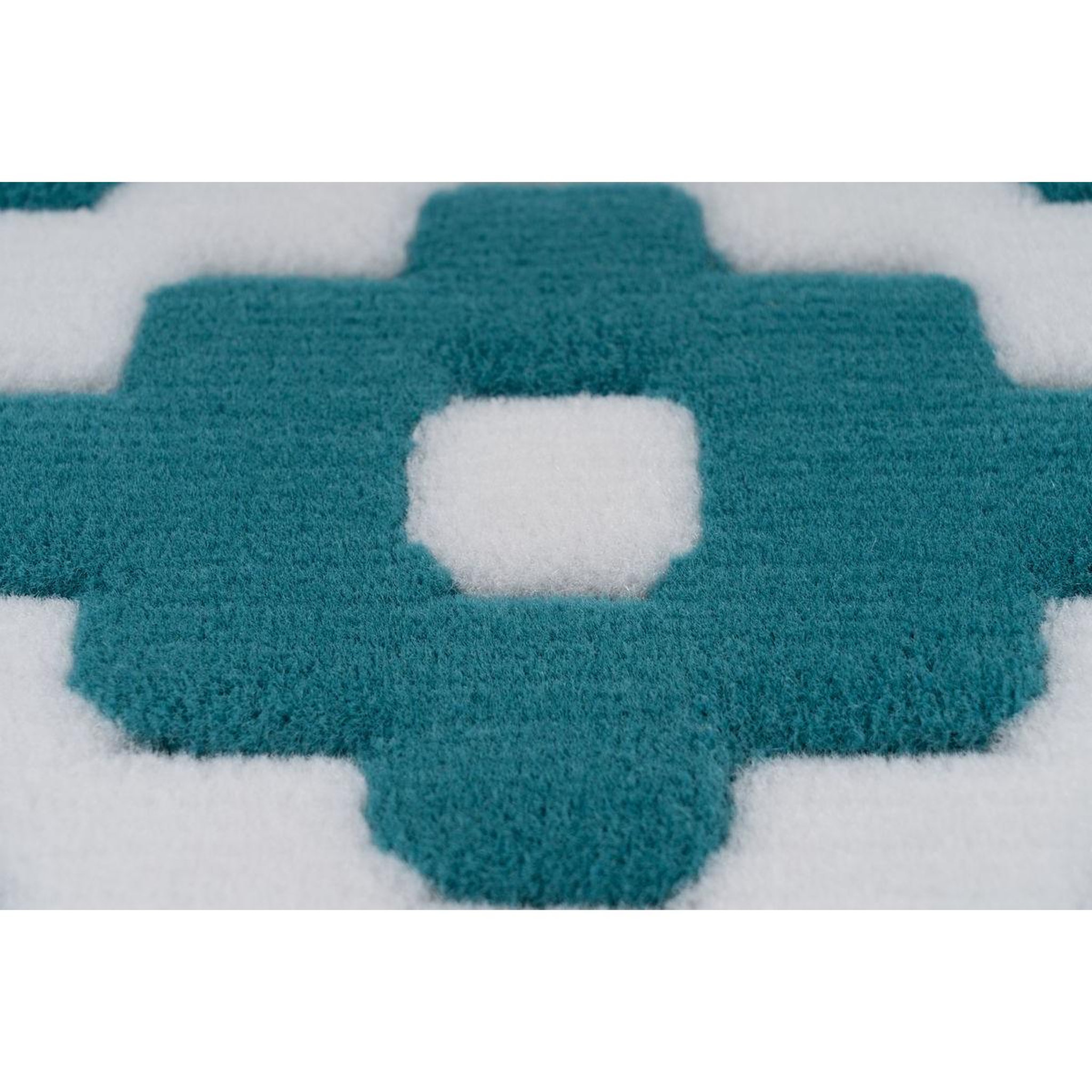 Voir la diapositive 3 : Paris Prix Tapis géométrique à poils courts  now iii  turquoise
