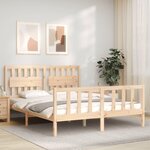 VIDAXL Cadre de lit sans matelas 160x200 cm bois massif de pin