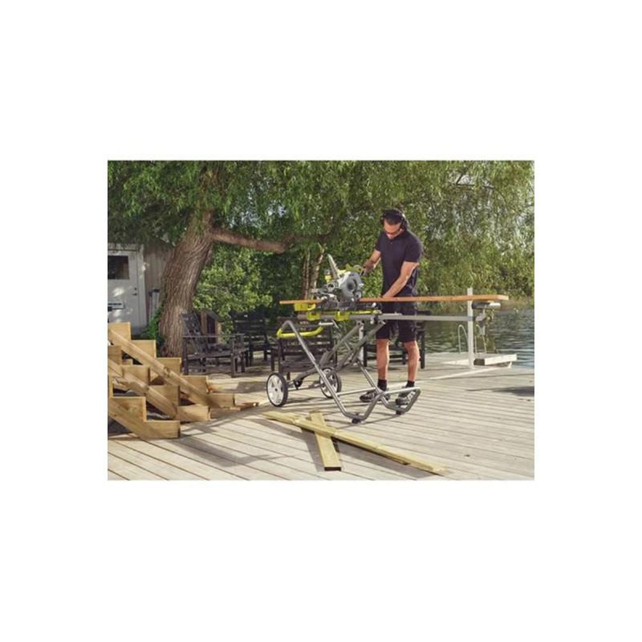 Voir la diapositive 3 : Ryobi Scie à onglet radiale électrique RYOBI - 2000W - 254mm - EMS254L