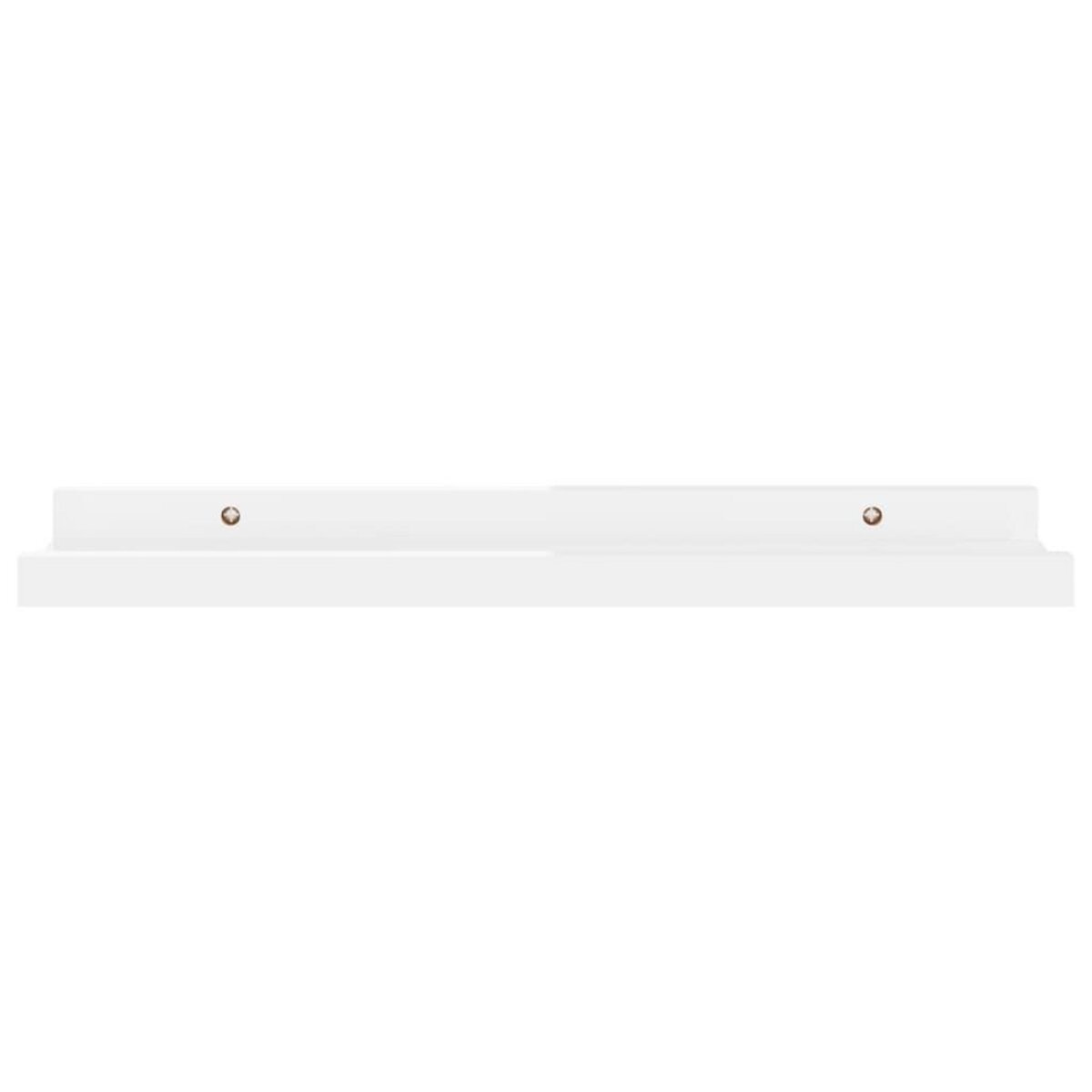 VIDAXL Etageres murales 2 pcs Blanc brillant 40x9x3 cm