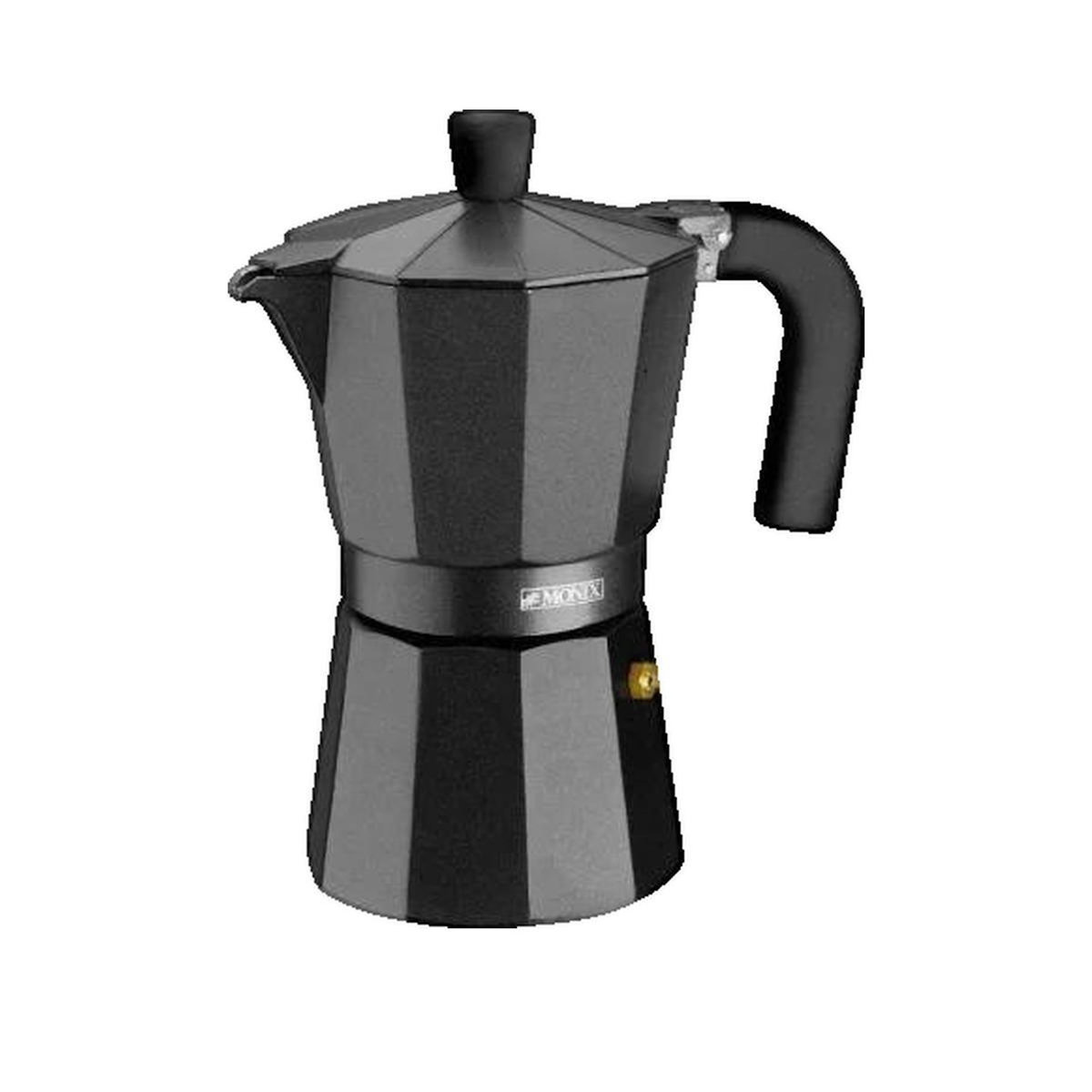 MIONIX Cafetière Italienne Monix M640003 3 Tasses Aluminium Noir