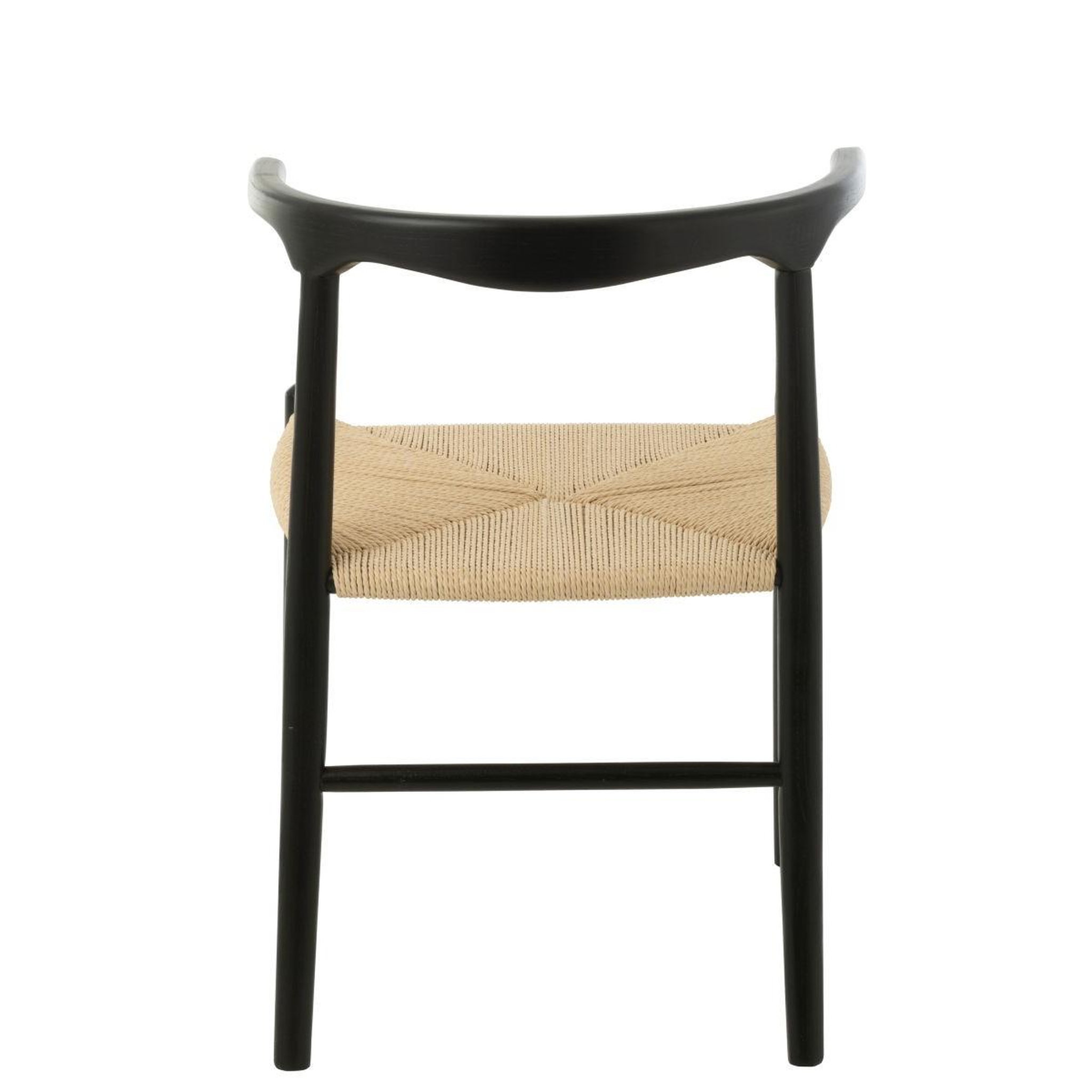 Voir la diapositive 4 : J-LINE Chaise en bois  toon  76cm noir