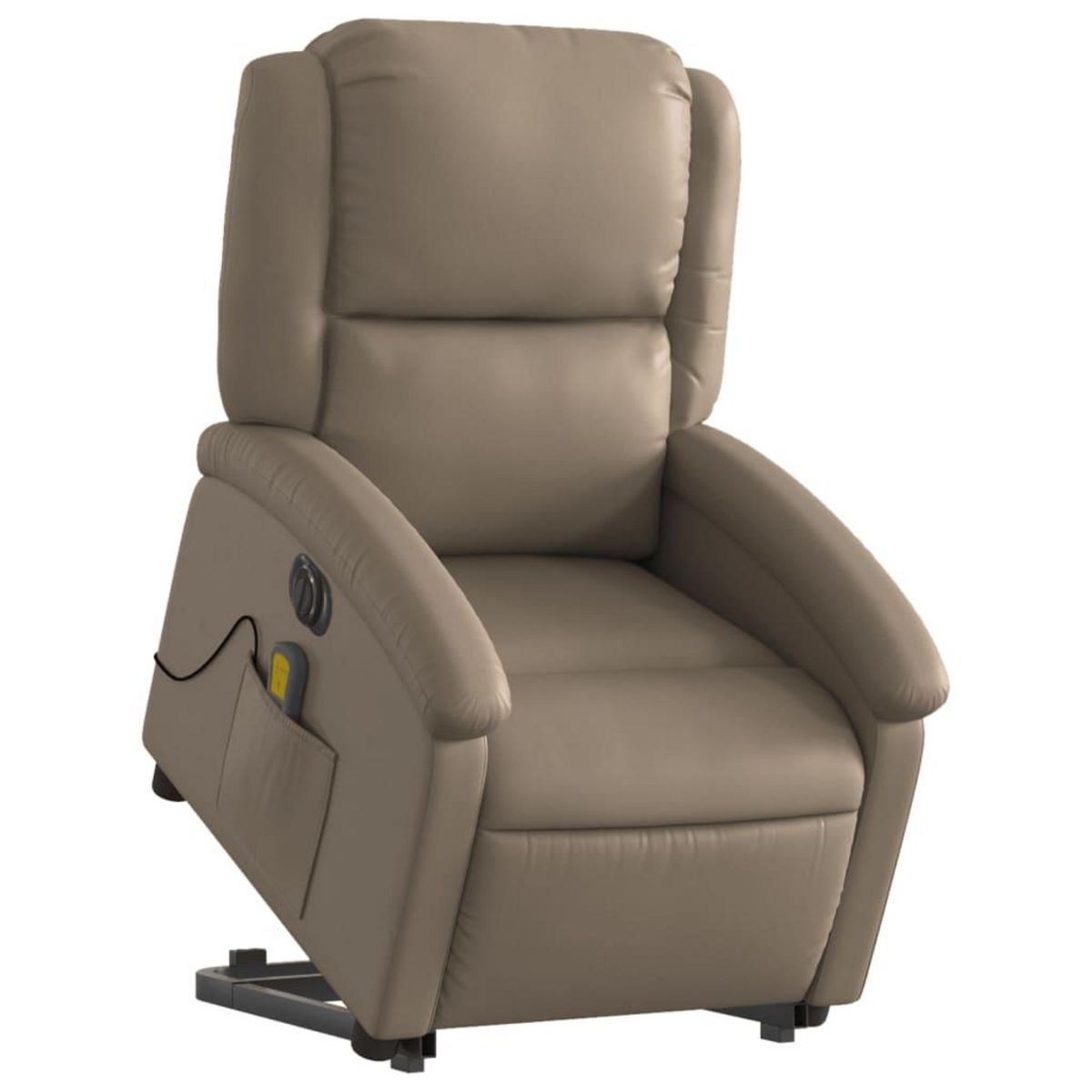 VIDAXL Fauteuil inclinable de massage electrique cappuccino similicuir