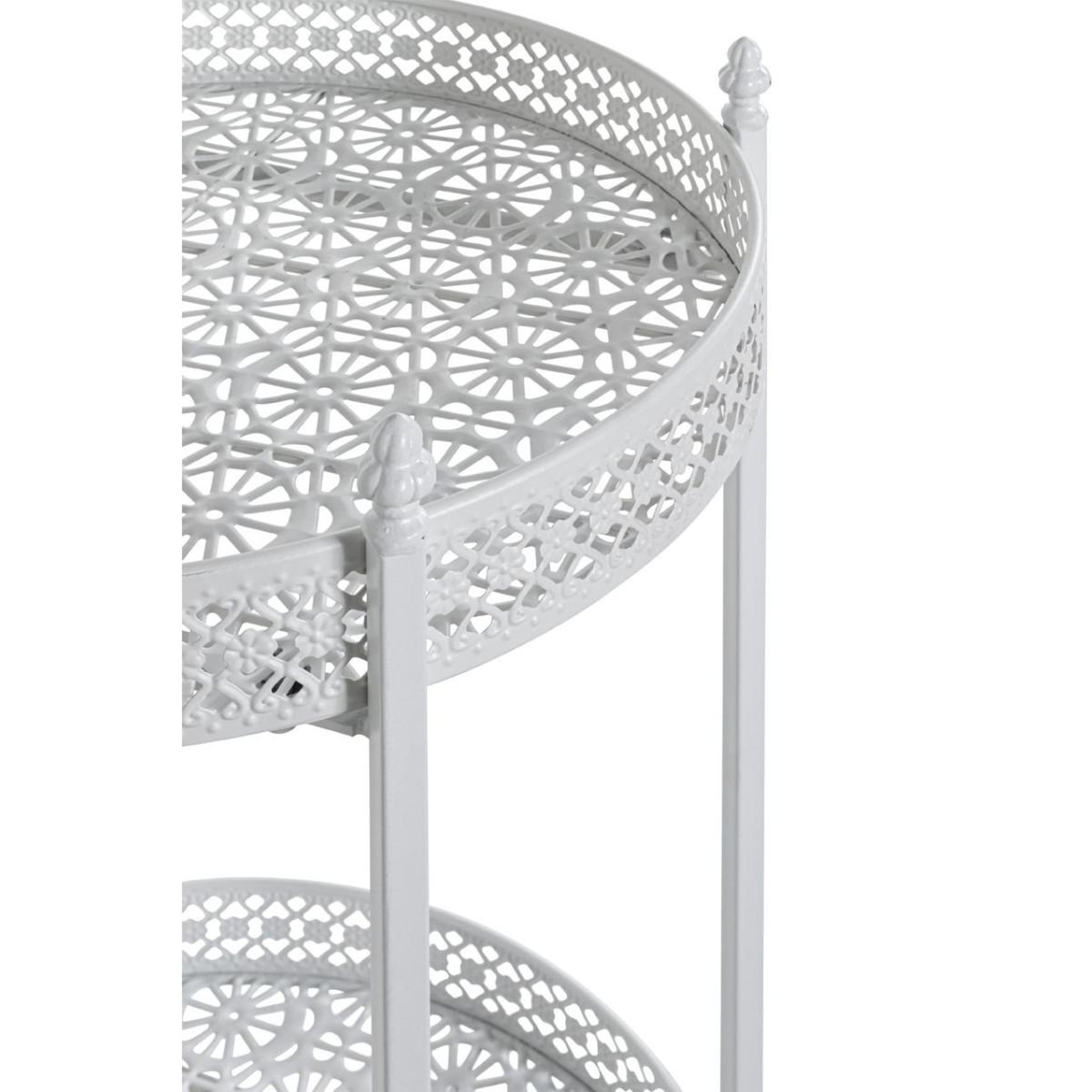 Voir la diapositive 3 : Paris Prix Desserte de cuisine ronde  ulika  74cm blanc