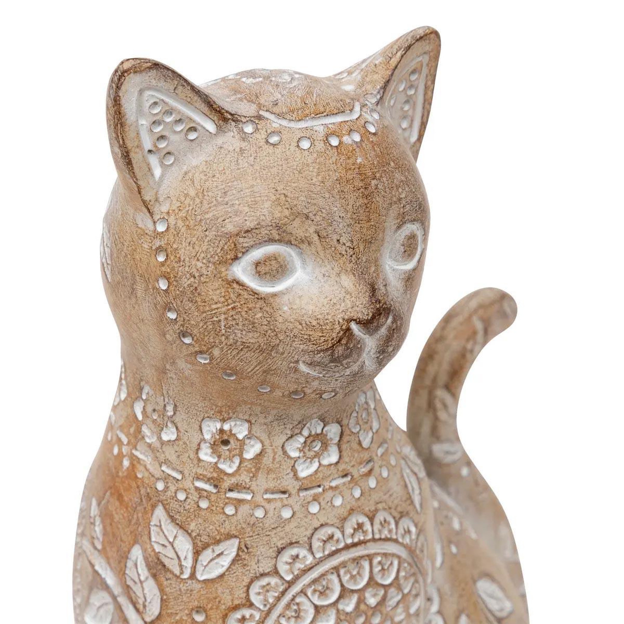 Voir la diapositive 2 : ATMOSPHERA Statuette chat déco  lindo  18cm beige
