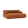 Voir la diapositive 2 : LISA DESIGN Ruby - canapé droit 4 places avec double méridienne - assise profonde - en velours texturé