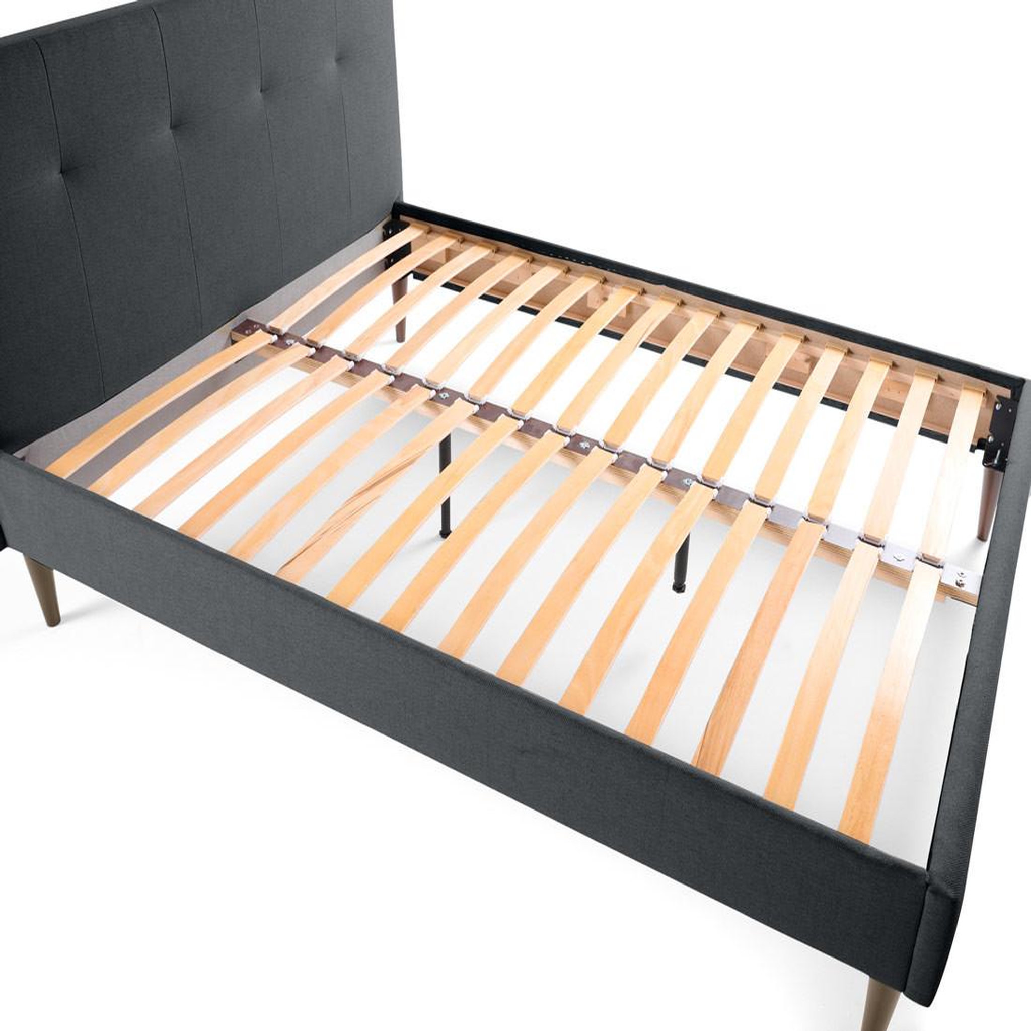 Voir la diapositive 5 : BEST MOBILIER Monet - lit - 160x200 - sommier inclus - en tissu