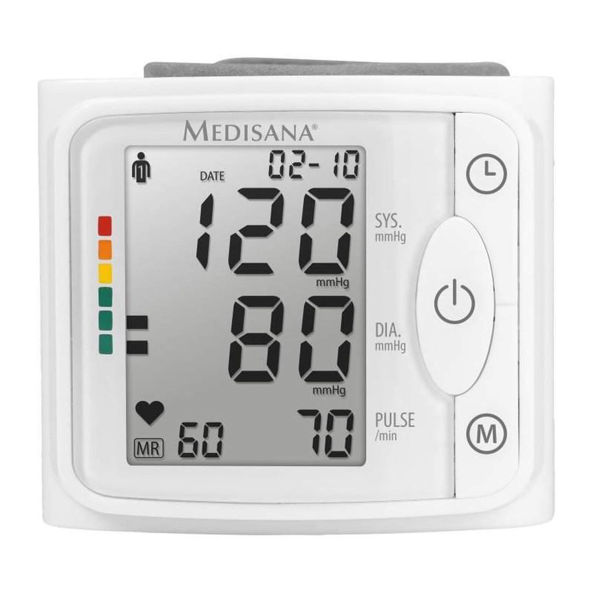 Voir la diapositive 2 : Medisana Tensiometre de poignet MEDISANA - BW 320 - mesure de l'arythmie - chiffres XL