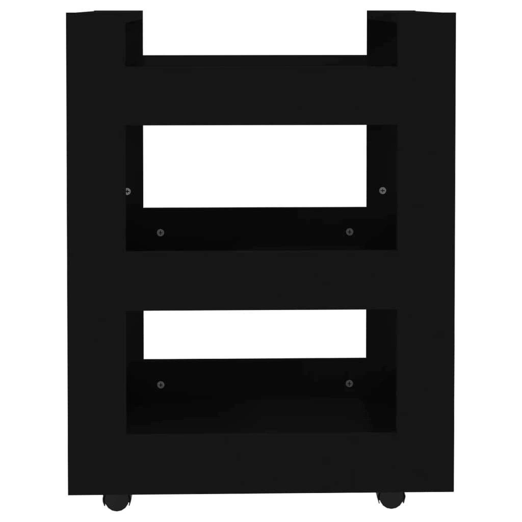 Voir la diapositive 5 : VIDAXL Chariot de cuisine Noir 60x45x80 cm Bois d'ingenierie
