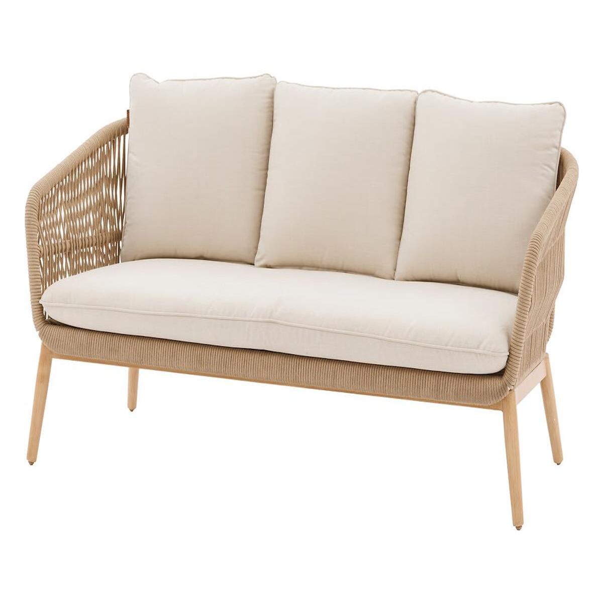 HESPERIDE Salon de jardin alu effet bois brossé Orissa Effet bois - 5 places - Hespéride