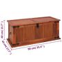 Voir la diapositive 6 : VIDAXL Coffre de rangement 90x45x40 cm Bois d'acacia solide