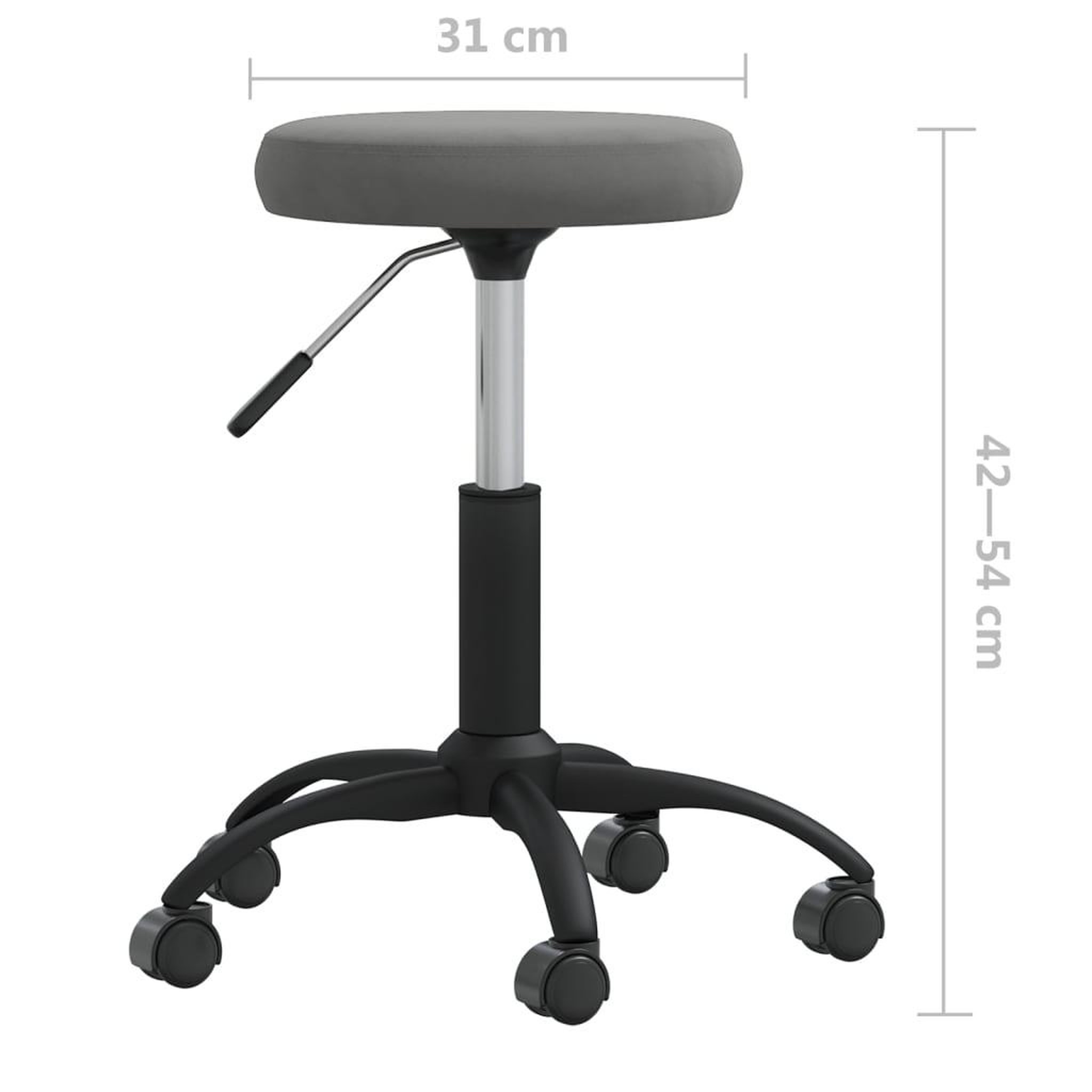 Voir la diapositive 6 : VIDAXL Chaise de salle a manger Gris fonce Velours