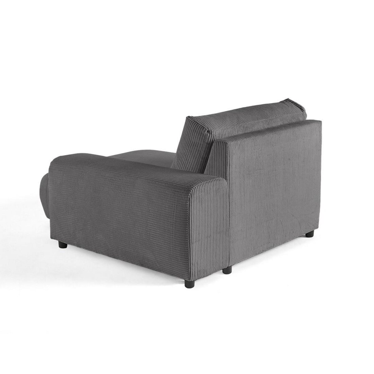 LISA DESIGN Garance - module d'assise méridienne droit - en velours côtelé