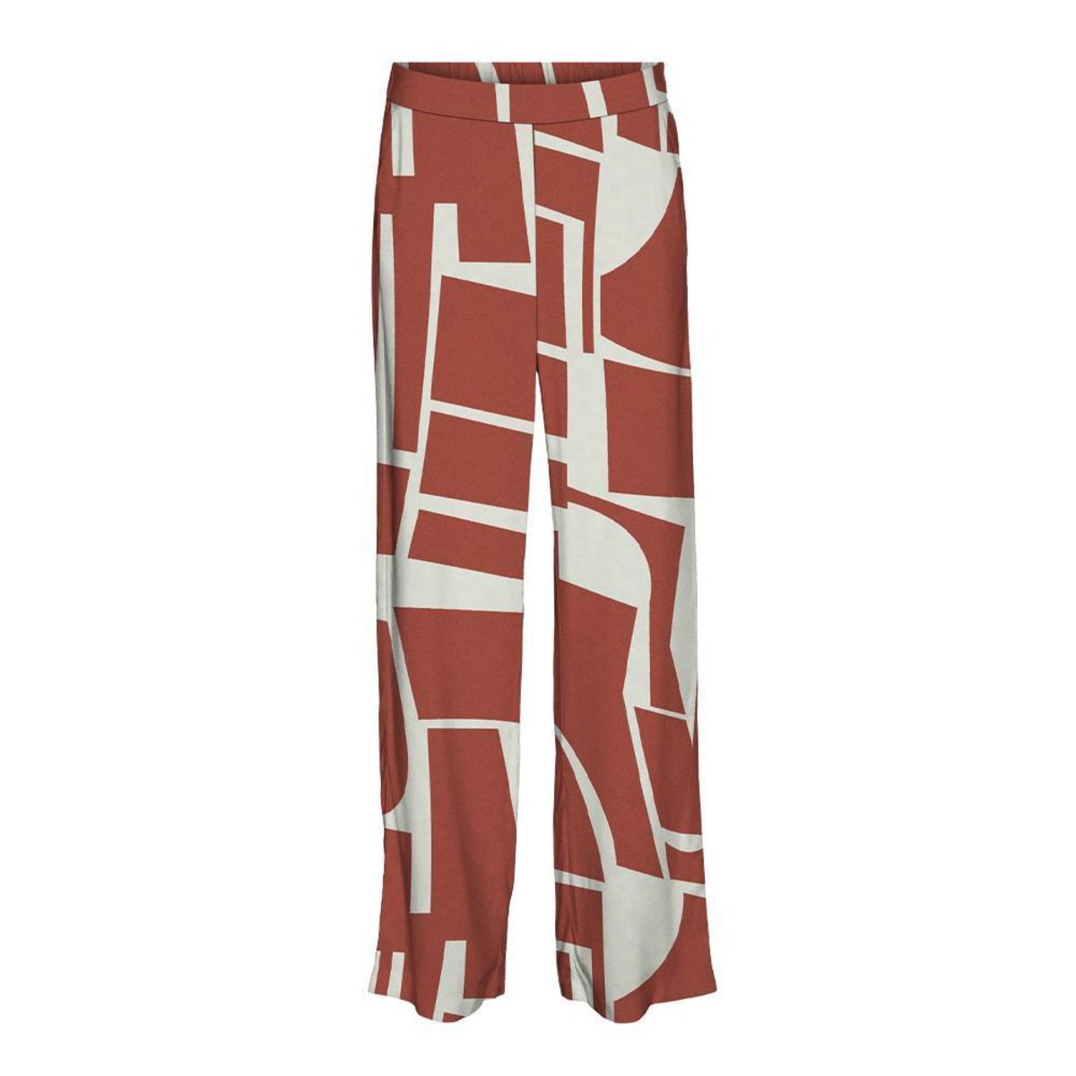 Vero Moda Pantalon Fluide Beige/ à Motifs Femme Vero Moda Easy Joy