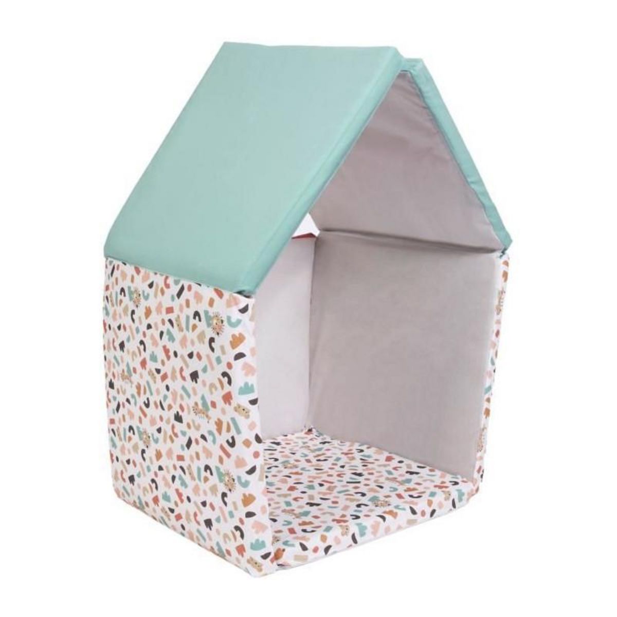 TINEO Maxi tapis d'éveil Malin - TINEO - Tapis évolutif 5-en-1 - 180 x 120 cm - Géométrique / Animaux rigolos