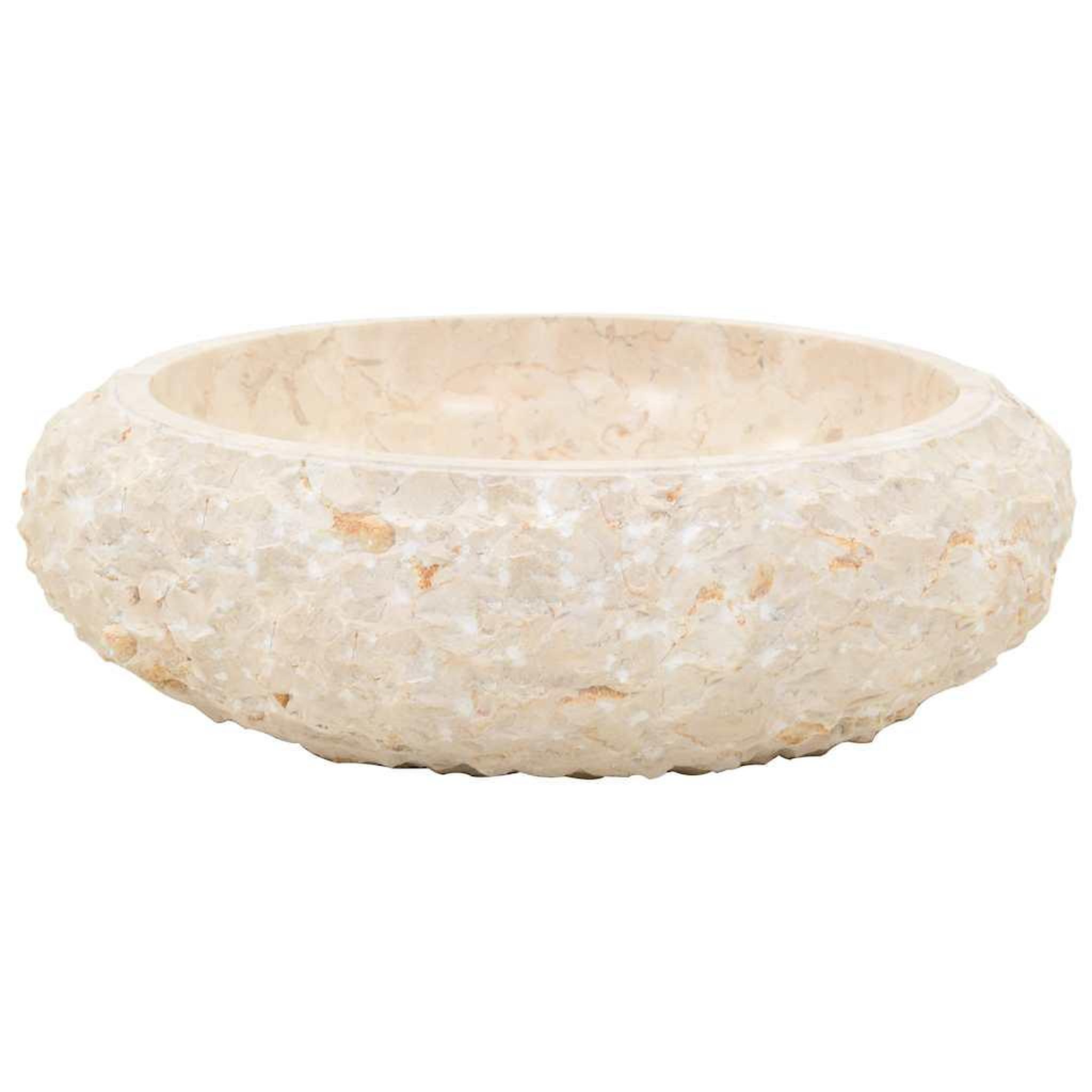 Voir la diapositive 5 : VIDAXL Evier 40 x 12 cm Marbre Creme