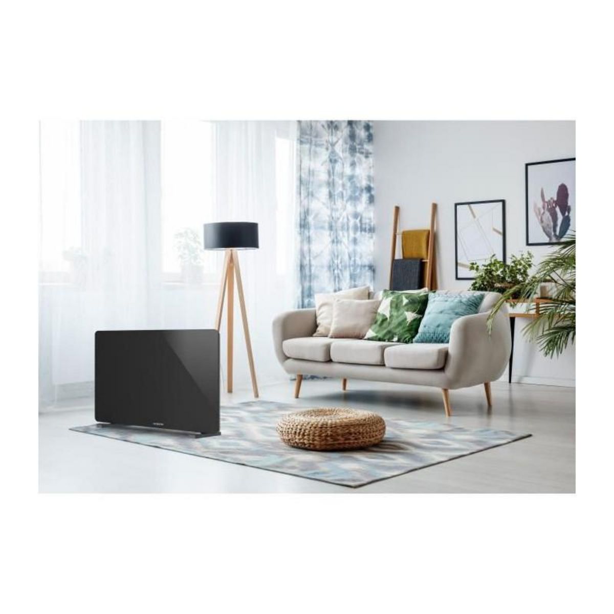 OCEANIC Radiateur convecteur électrique mobile OCEANIC - 2000 W - Thermostat digital - Noir