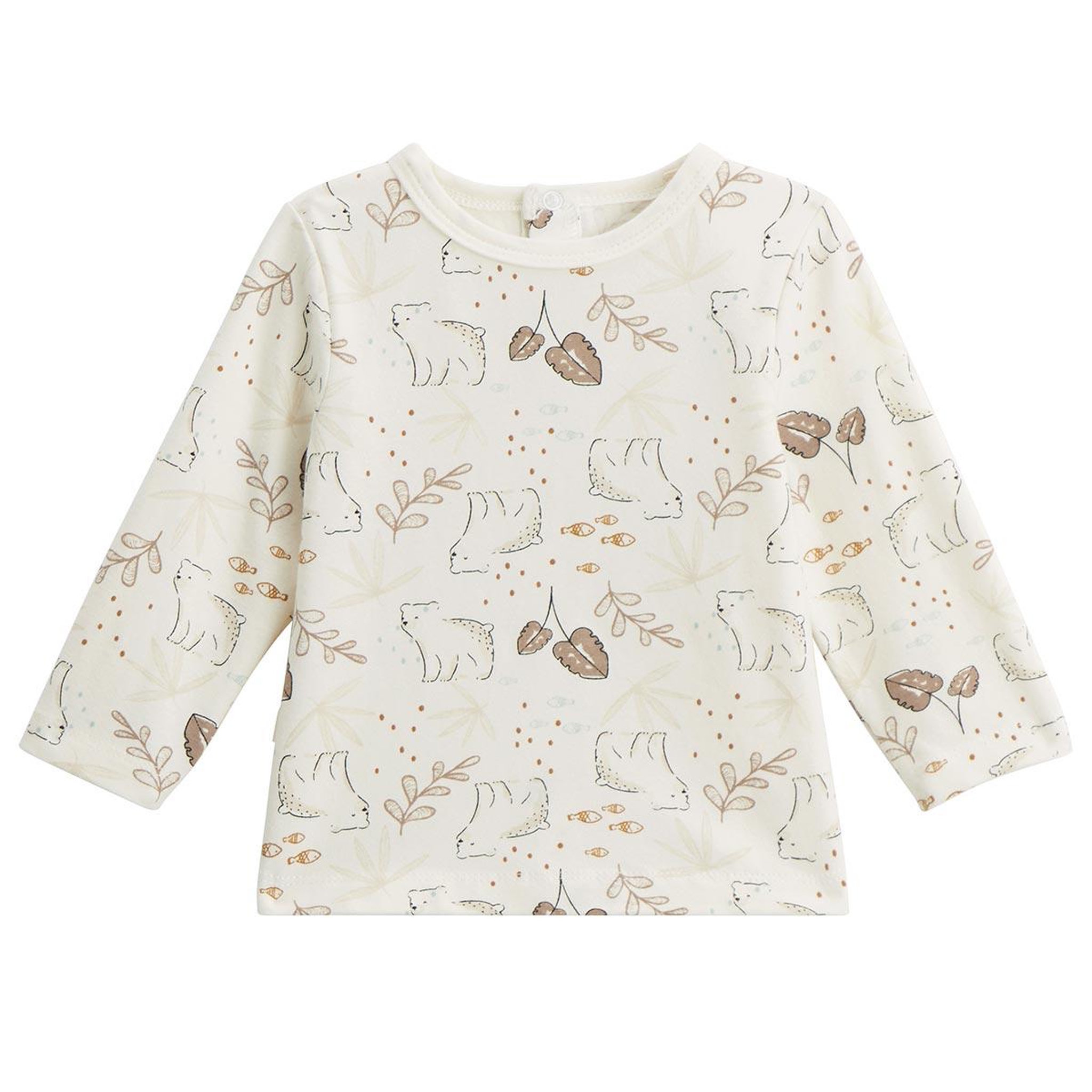 Voir la diapositive 4 : Petit Béguin Ensemble salopette bébé en sherpa et t-shirt Câlins