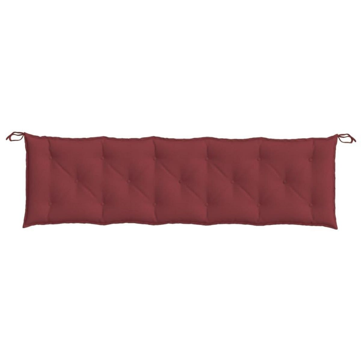VIDAXL Coussin de banc de jardin rouge bordeaux melange tissu