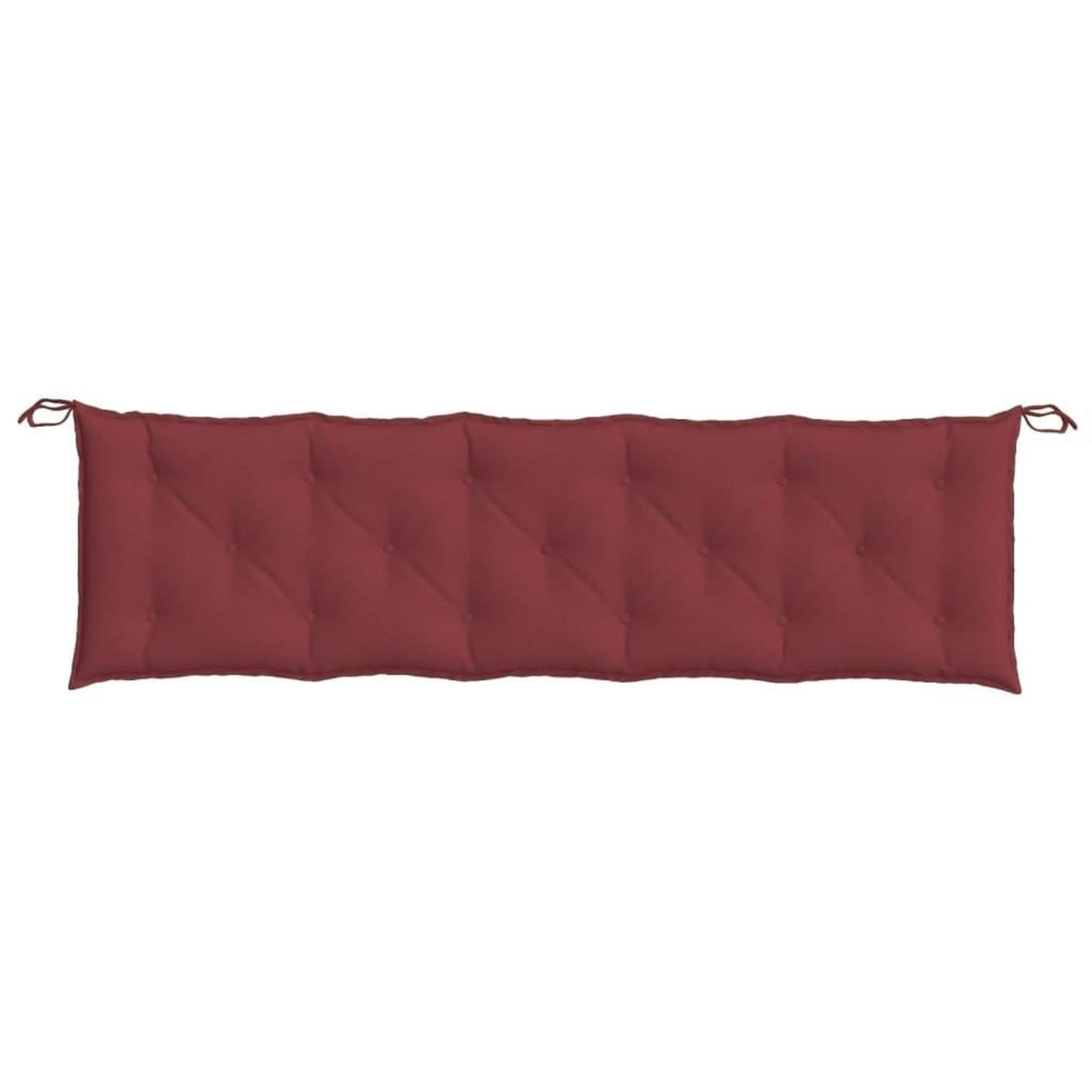 VIDAXL Coussin de banc de jardin rouge bordeaux melange tissu
