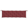 Voir la diapositive 4 : VIDAXL Coussin de banc de jardin rouge bordeaux melange tissu