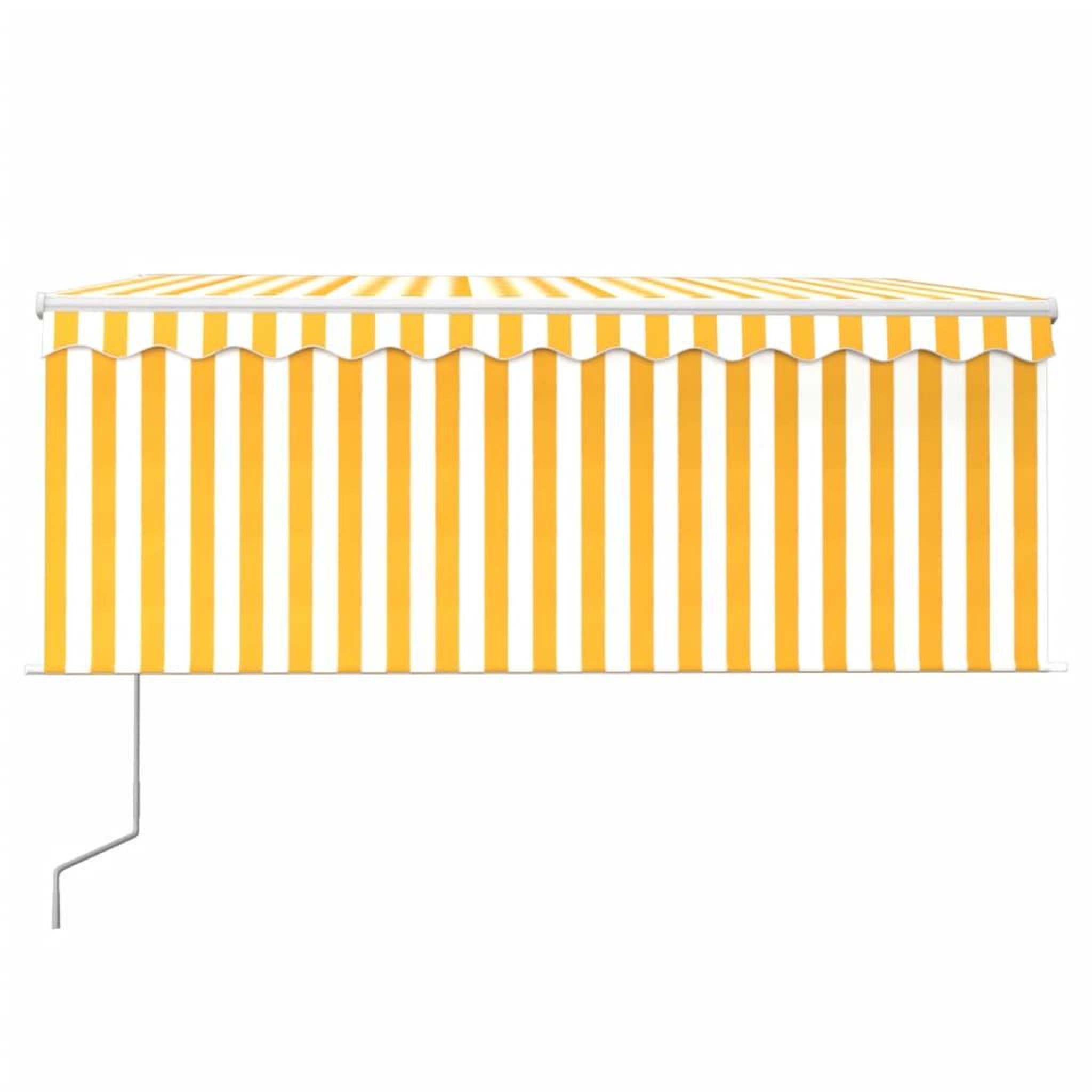 Voir la diapositive 3 : VIDAXL Auvent retractable automatique avec store 3,5x2,5 m Jaune blanc