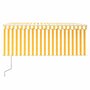 Voir la diapositive 3 : VIDAXL Auvent retractable automatique avec store 3,5x2,5 m Jaune blanc