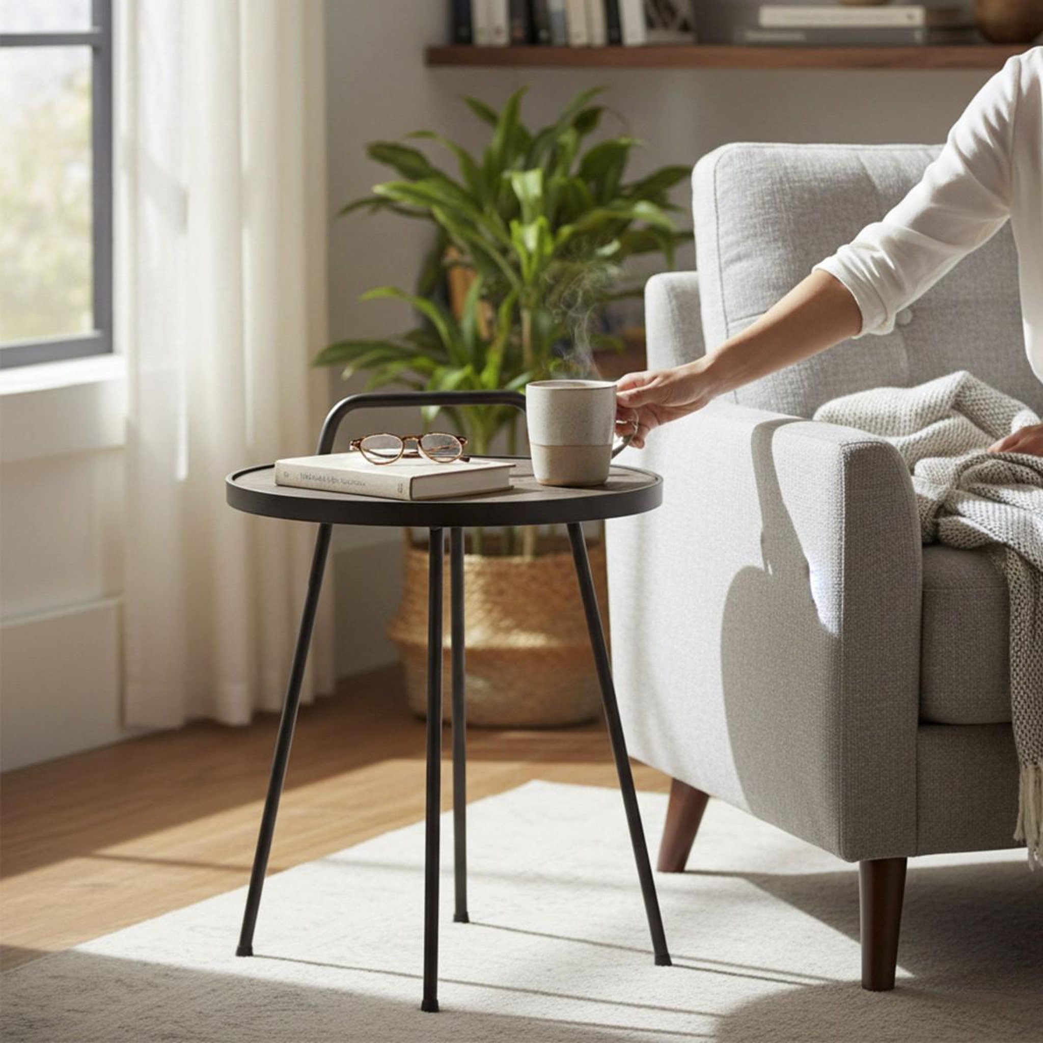 Voir la diapositive 2 : Paris Prix Table d'appoint vintage  hodo  65cm noir