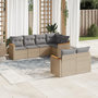 Voir la diapositive 1 : VIDAXL Salon de jardin avec coussins 7pcs melange beige resine tressee