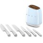 Voir la diapositive 5 : SMEG Bloc couteaux 6 pcs multi-usages bleu