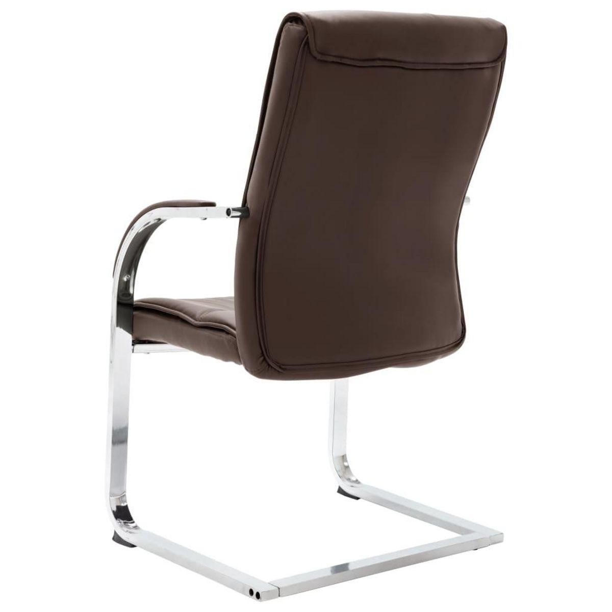 VIDAXL Chaise de bureau cantilever Marron Similicuir