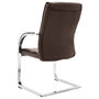 Voir la diapositive 4 : VIDAXL Chaise de bureau cantilever Marron Similicuir