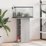 VIDAXL Support d aquarium sonoma gris 60,5x36x72,5cm bois d ingénierie