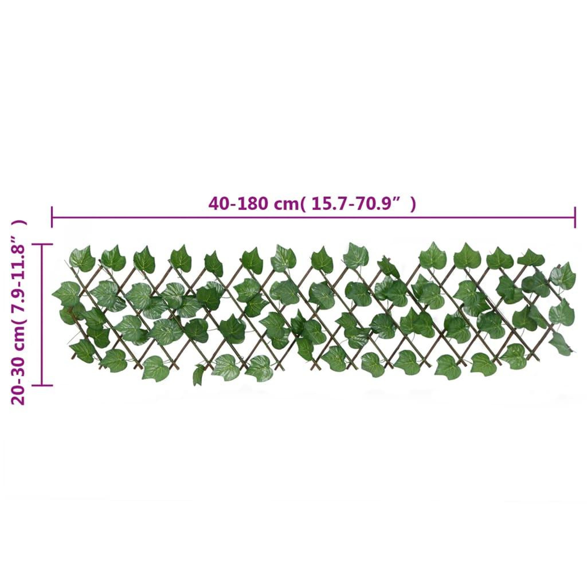 Voir la diapositive 6 : VIDAXL Treillis de feuille de vigne artificiel extensible5pcs 180x20cm