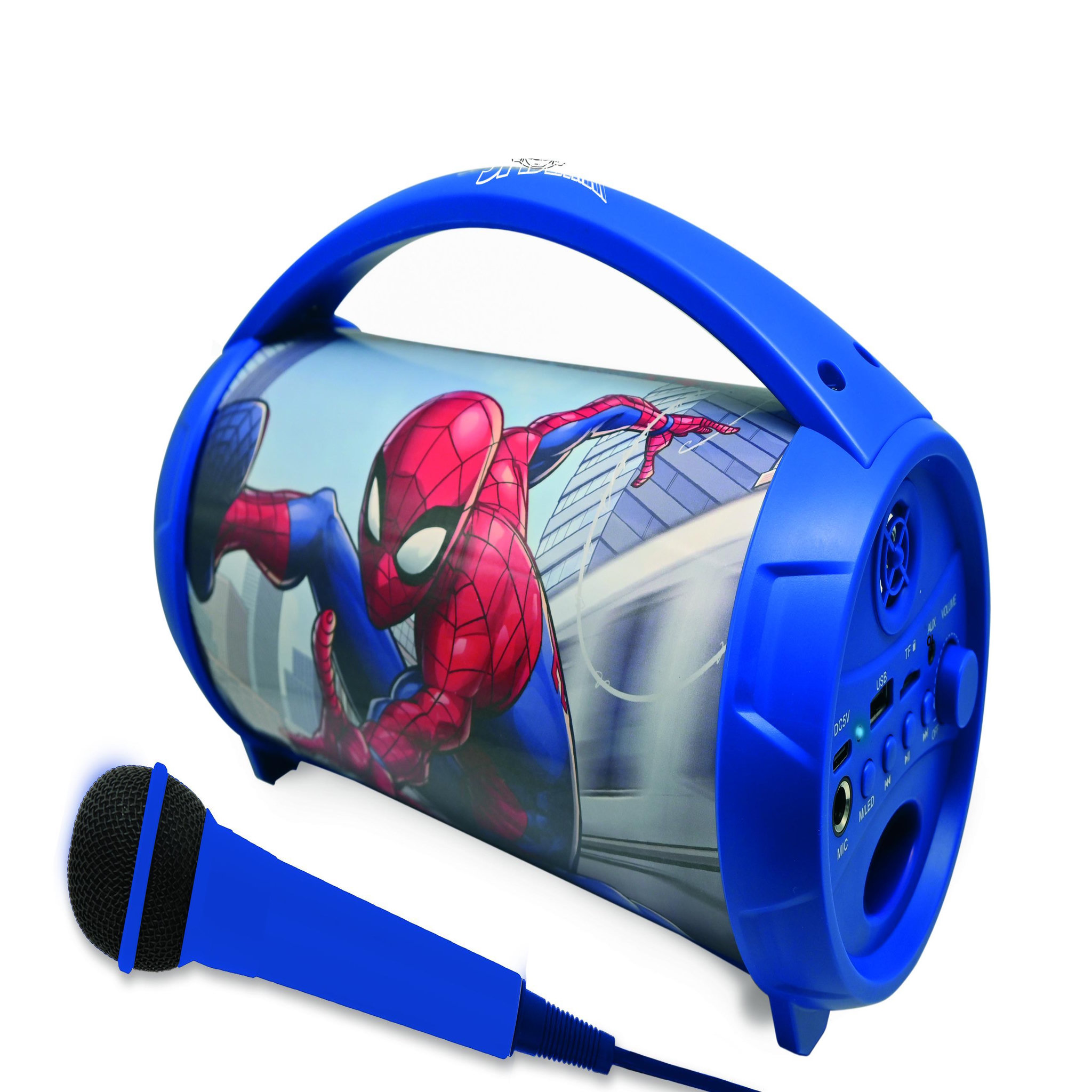 Voir la diapositive 2 : Lexibook Enceinte Bluetooth Lumineuse avec Micro Spider-Man