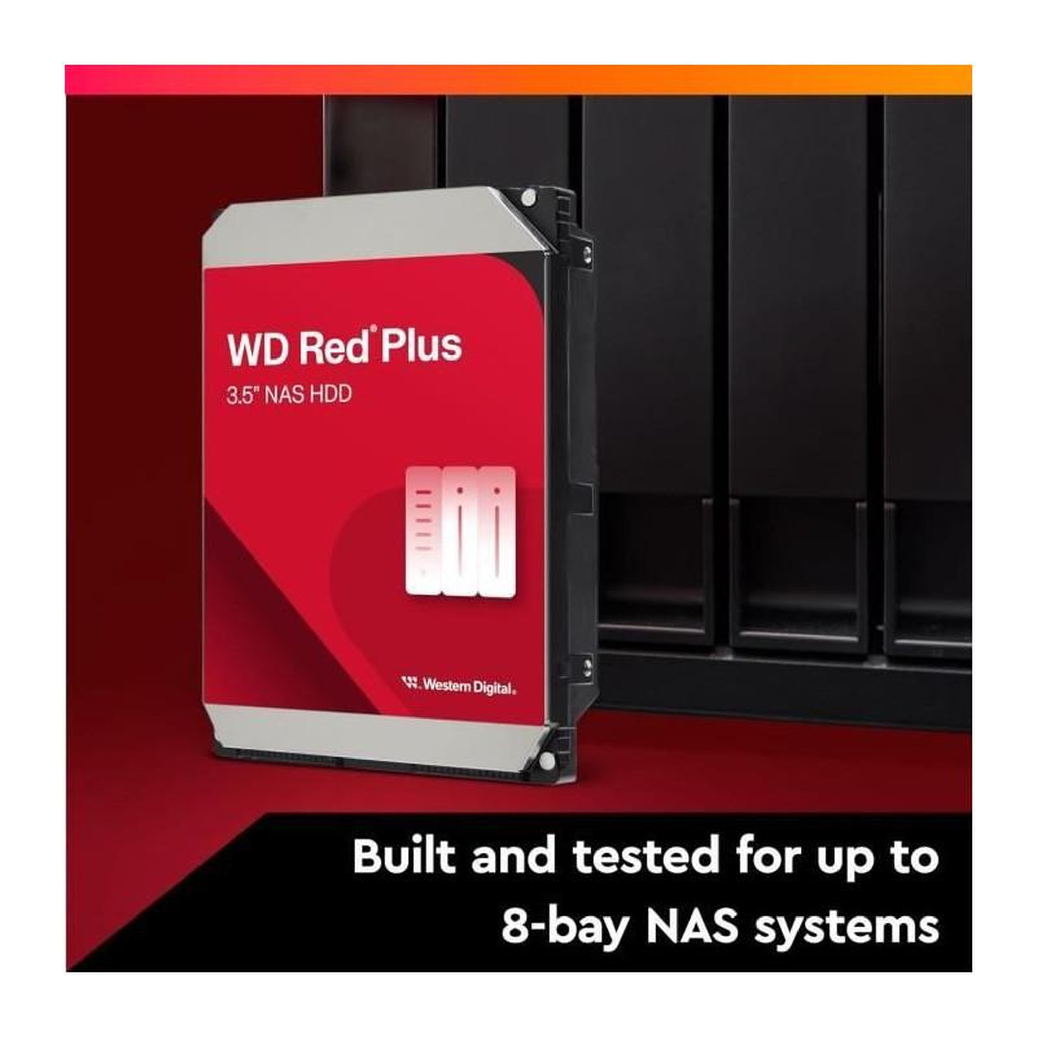 Voir la diapositive 3 : Western Digital Disque dur Interne - WESTERN DIGITAL - Red Plus - 2To - 3.5 - Dédié NAS - 5400 RPM Class - SATA 6 GB/s (WD20EFPX)