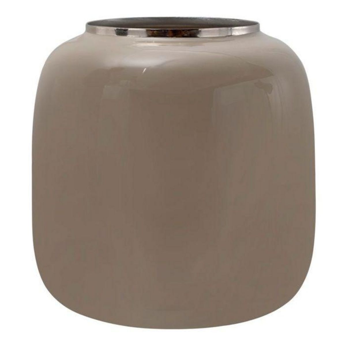 Paris Prix Vase Rond Design  Niklas  20cm Taupe & Argent