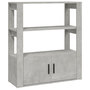 Voir la diapositive 2 : VIDAXL Buffet Gris beton 80x30x90 cm Bois d'ingenierie