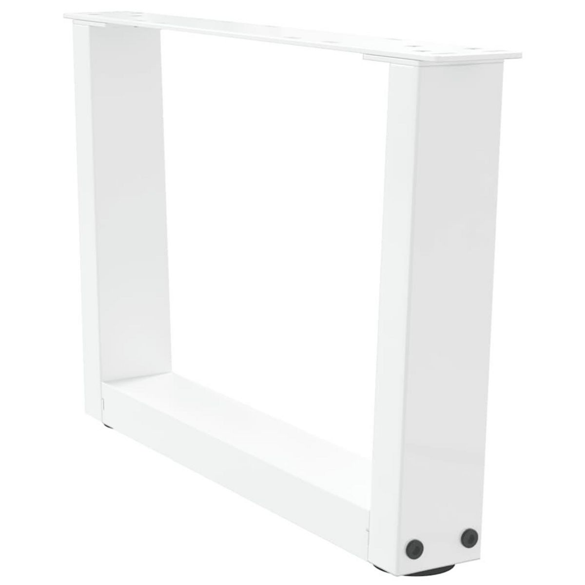 VIDAXL Pieds de table a manger forme V 2pcs blanc 60x(30-31,3)cm acier