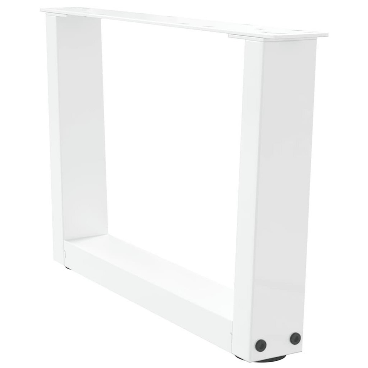 VIDAXL Pieds de table a manger forme V 2pcs blanc 60x(30-31,3)cm acier