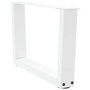Voir la diapositive 4 : VIDAXL Pieds de table a manger forme V 2pcs blanc 60x(30-31,3)cm acier