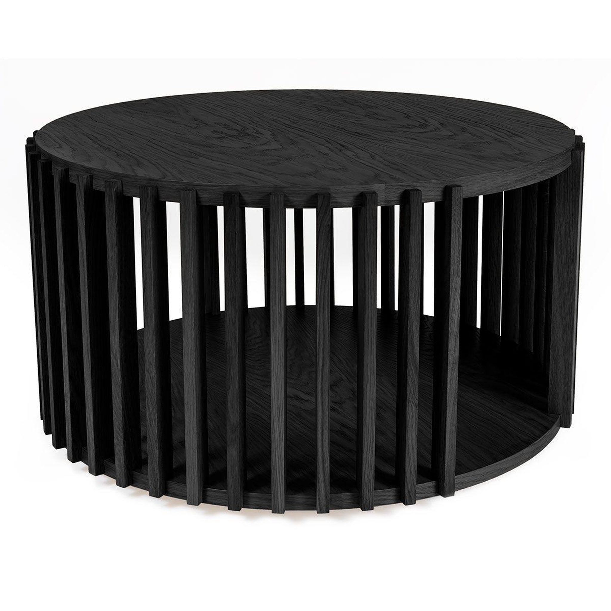 Voir la diapositive 2 : Paris Prix Table basse ronde design  drum  83cm noir