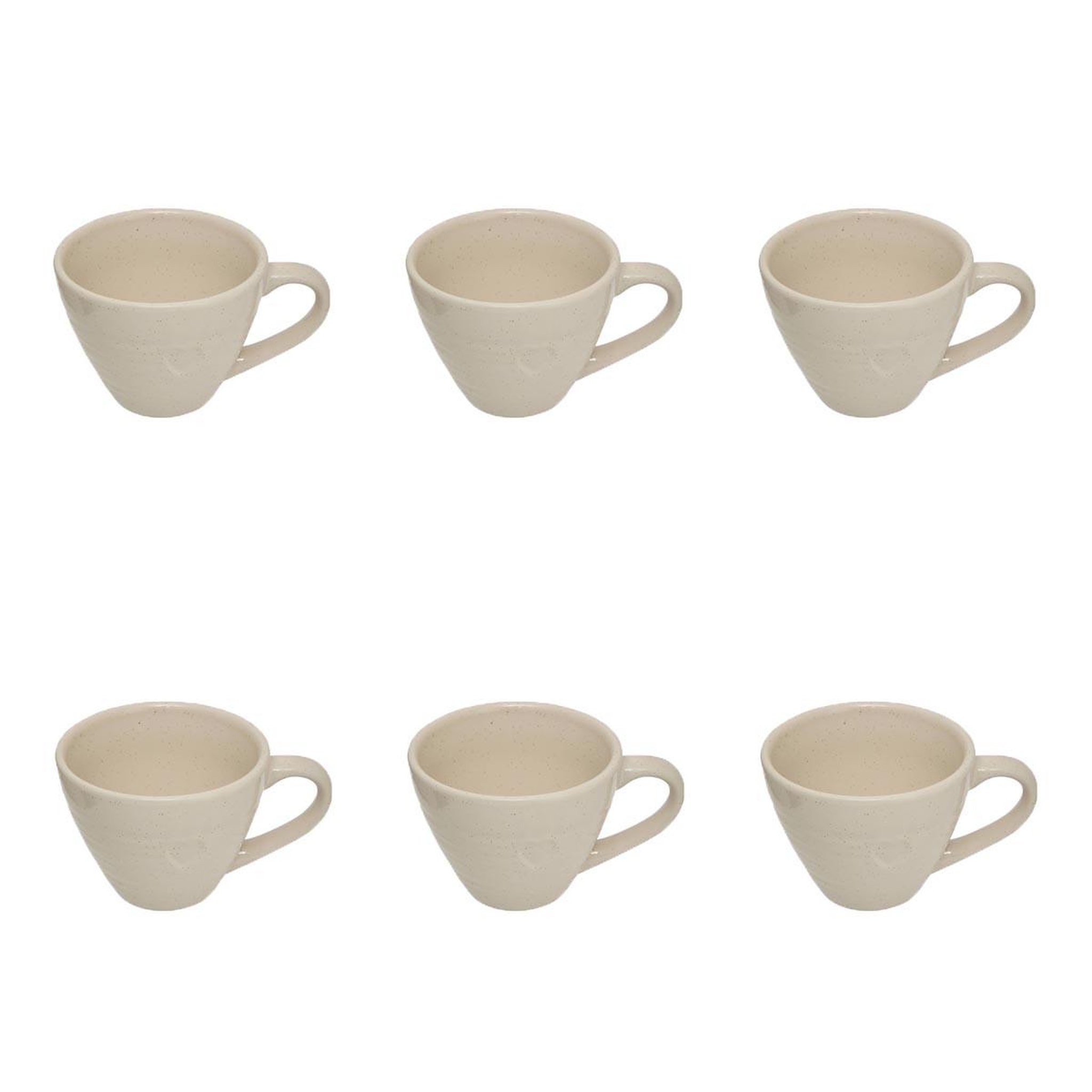 SECRET DE GOURMET Lot de 6 mugs en céramique  adèle  38cl blanc