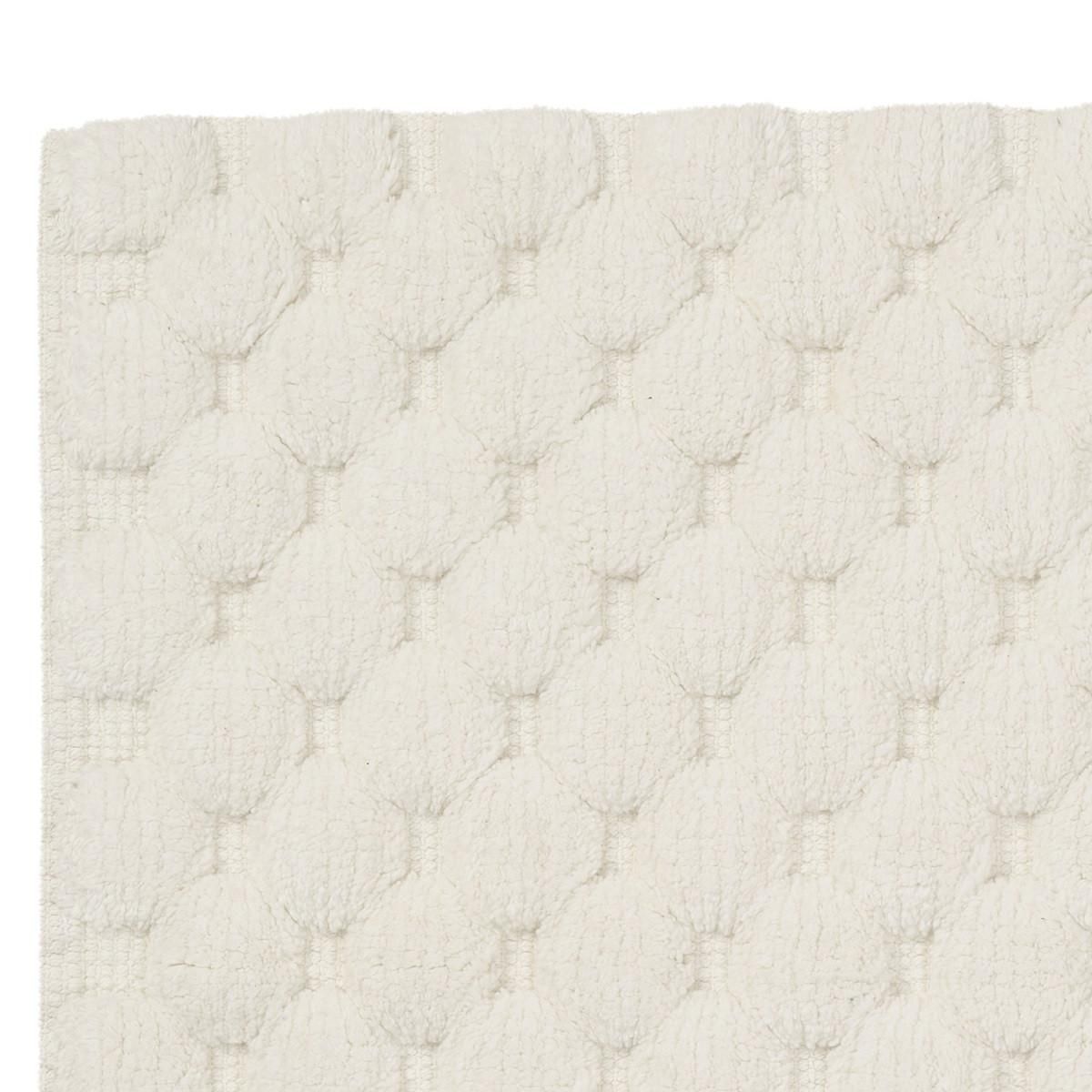 GUY LEVASSEUR Tapis de bain déco uni en coton 50x80cm