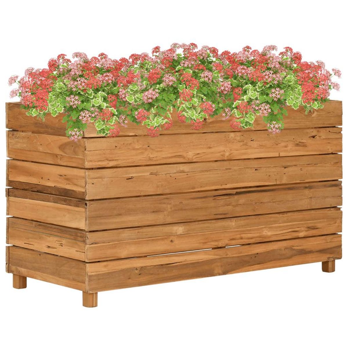 VIDAXL Lit sureleve 100x40x55 cm bois de teck recycle et acier