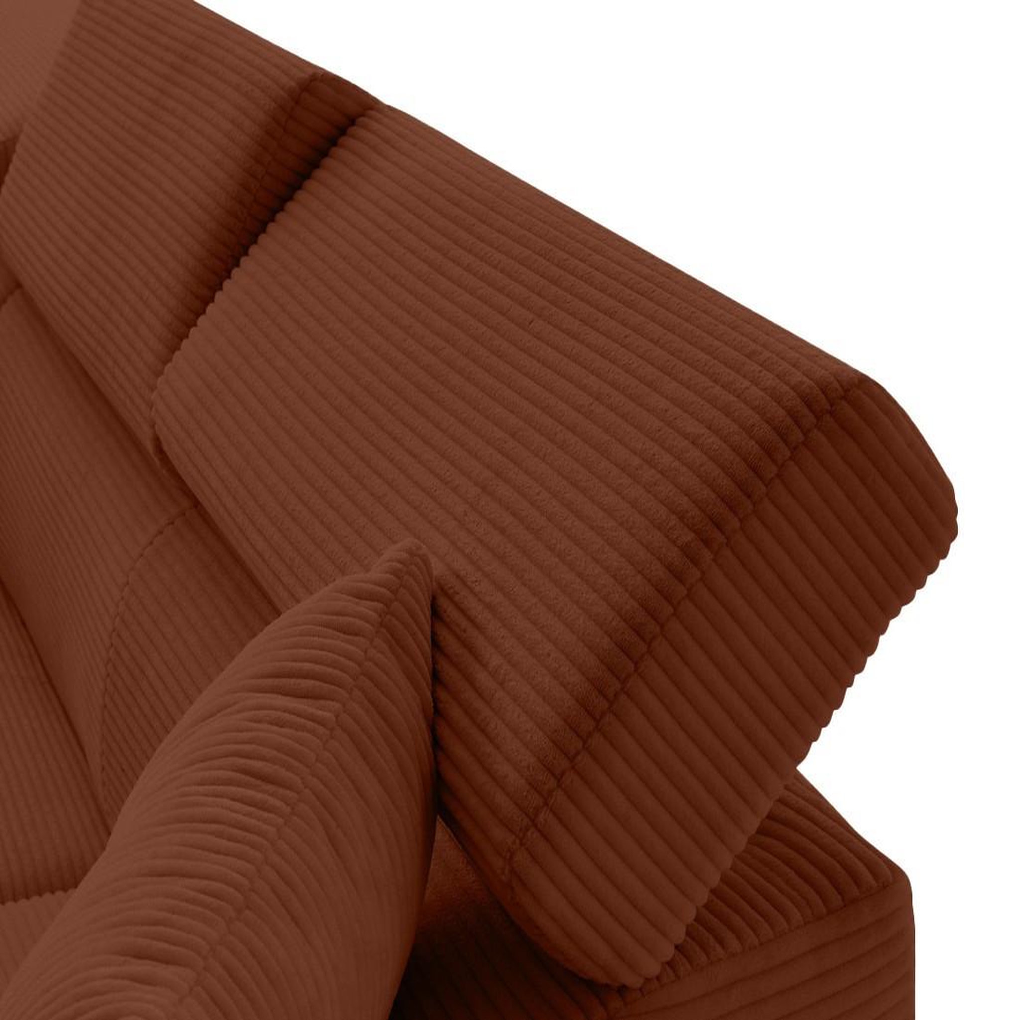 Voir la diapositive 5 : BEST MOBILIER Lisbona - canapé d'angle gauche 5 places convertible avec têtières en velours côtelé