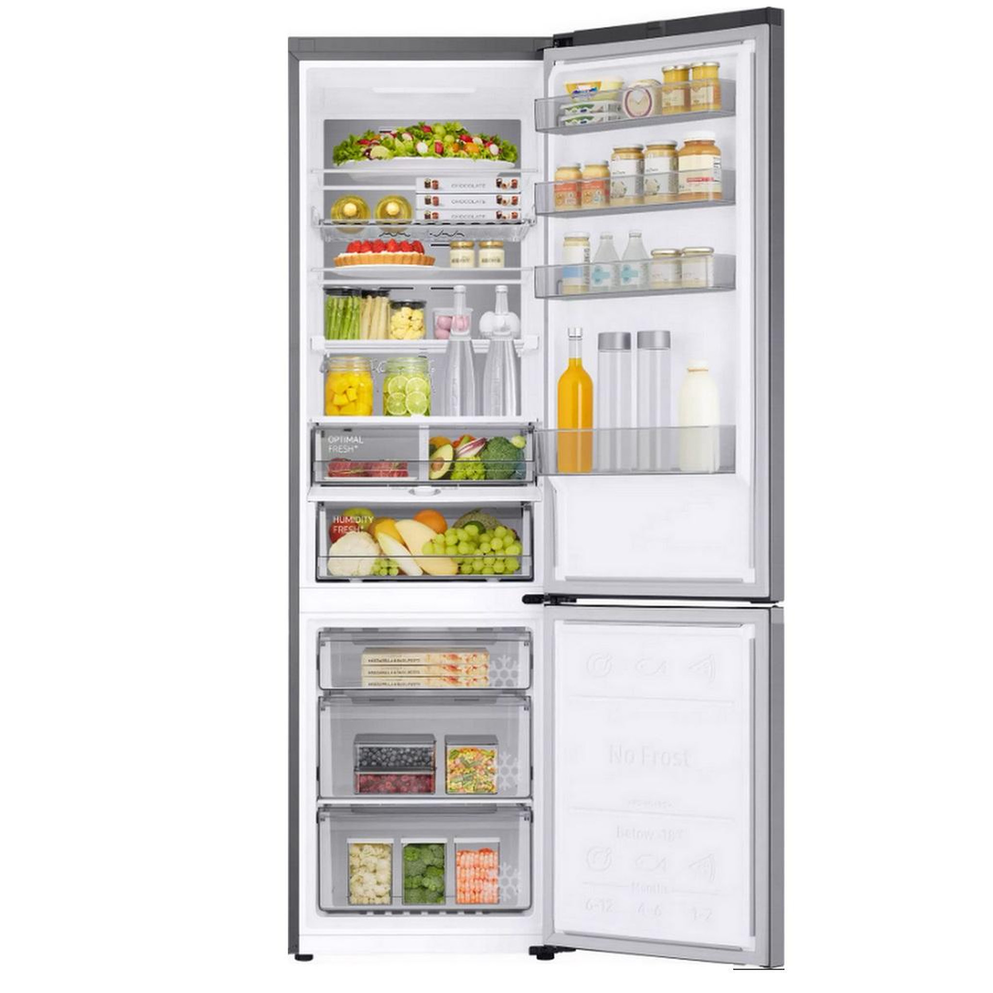 Voir la diapositive 4 : Samsung Réfrigérateur combiné 60cm 390l ventilé inox - RB38C776CS9